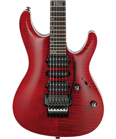 "Exclusiva en Repertorio Wagner Online" Ibanez Guitarra Eléctrica Roja KIKO100-TRR con Estuche, Kiko Loureiro