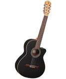 Alhambra Guitarra Electroacústica "Black Satin CW EZ" 7237, Cedro + Caoba con Funda