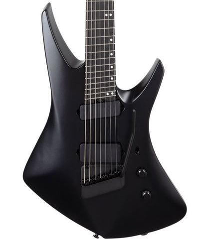 "Exclusiva en Repertorio Wagner Online" Music Man Guitarra Eléctrica 7 Cuerdas 730-66-52-00-MB-BM Negro Mate con Estuche, Kaizen 7