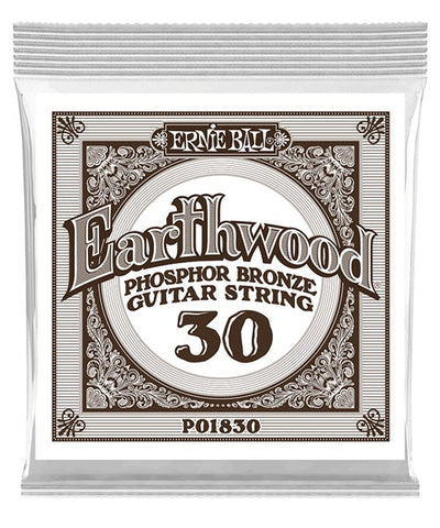 Ernie Ball Cuerda "Earthwood Phosphor Bronze" 1830(6) para Guitarra Acústica, Calibre 0.030, Phosphor Bronze