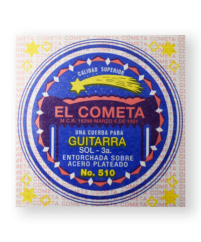 El Cometa Cuerda 510(12) para Guitarra Acústica, 3ra, Acero con Borla