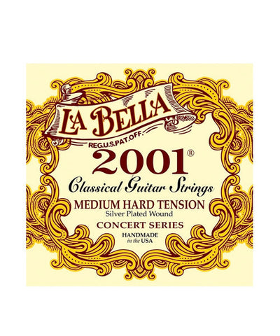 La Bella Encordadura Para Guitarra Clásica Nylon (Tensión Media Dura) 2001MH 2001