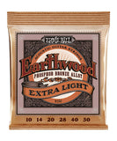 Ernie Ball Encordadura Guitarra Acústica 2150 Earthwood Extra Light