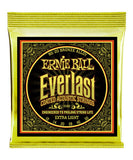 Ernie Ball Encordadura Everlast Extra-Light Coated 80/20 Bronze 2560, Guitarra Acústica, 10-50