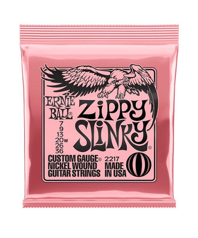 Ernie Ball Encordadura "Zippy Slinky" 2217, Guitarra Eléctrica, Nickel Wound 0.007-0.036