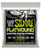 Ernie Ball Encordadura "Regular Slinky Flatwound" 2591 Cobalto Guitarra Eléctrica, 0.010-0.046