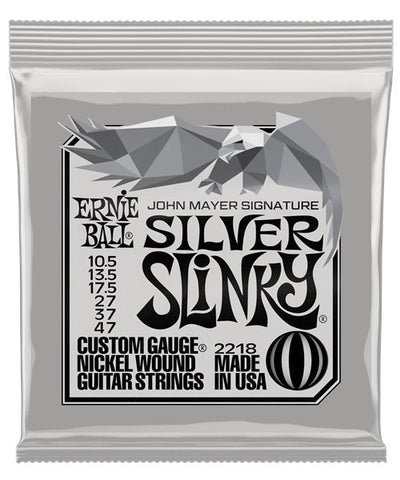 Ernie Ball Encordadura "John Mayer Silver Slinky Signature" 2218, Guitarra Eléctrica, Nickel Wound 0.0105-0.047