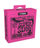 Ernie Ball Encordaduras "Super Slinky 3 Pack" 3223, Guitarra Eléctrica, Nickel Wound 9-42