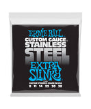 Ernie Ball Encordadura "Extra Slinky Acero Inoxidable" 2249, Guitarra Eléctrica 8-38
