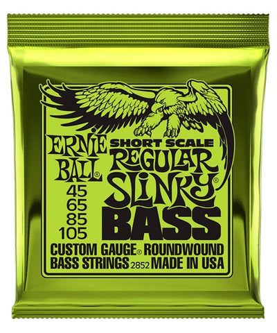 Ernie Ball Encordadura "Short Scale Regular Slinky" 2852, Bajo Eléctrico, Nickel Wound 45-105