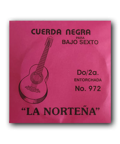 La Norteña Cuerda 972(12) para Bajo Quinto y Sexto, 2A, Entorchada Acero Inoxidable