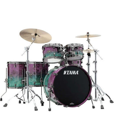 "Exclusiva en Repertorio Wagner Online" Tama Batería 6 piezas Morado Degradado/Verde con Atriles WBS62RBMS-NMF, Starclassic Walnut/Birch