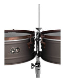 "Exclusiva en Repertorio Wagner Online" Latin Percussion Timbales 14" & 15" bronce con Atril LP1415-60, "60TH ANNYVERSARY"