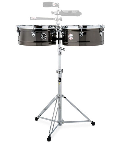 Latin Percussion Timbales 14" & 15" Cromados con Atril LP1415-KP, Prestige Karl Perazzo