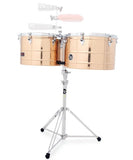 Latin Percussion Timbales 15" & 16" Bronce con Atril LP1516-BZ, Serie Prestige Thunder