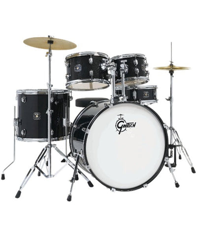 Gretsch Batería 5 piezas Negro Brillante con Atriles, Platillos RGE625BM, Renegade