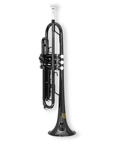 Blessing Trompeta Si Bemol TR-6334BK con Estuche, Negra Niquelada