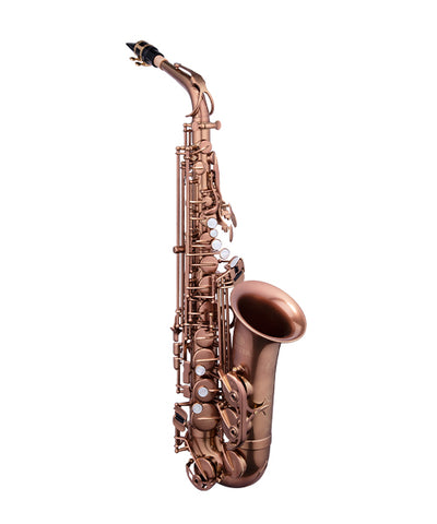 Jupiter Saxofón Alto Mi Bemol Rojo Bruñido JAS1100BAQ con Estuche