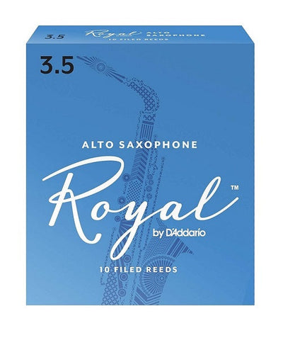 D'Addario Woodwinds (Rico) Cañas Royal para Saxofón Alto 3 1/2, RJB1035(10), Caja con 10 Pzas