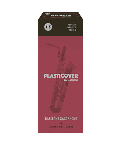 D'Addario Woodwinds (Rico) Cañas Plasticover Para Saxofón Barítono 1 1/2, RRP05BSX150(5), Caja Con 5 Pzas