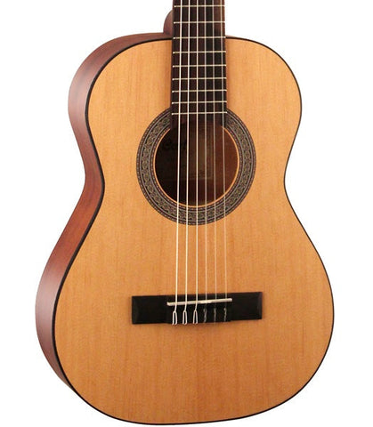 Cort Guitarra Clásica Natural Mate AC50 OP con Funda, Serie Classic Mini