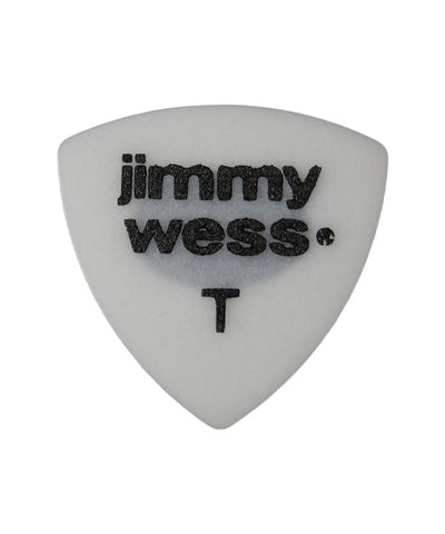 Jimmy Wess Púas Forma Escudo Thin con Lija JW-TR-T(50), Blanco (Paquete con 50 pzas)