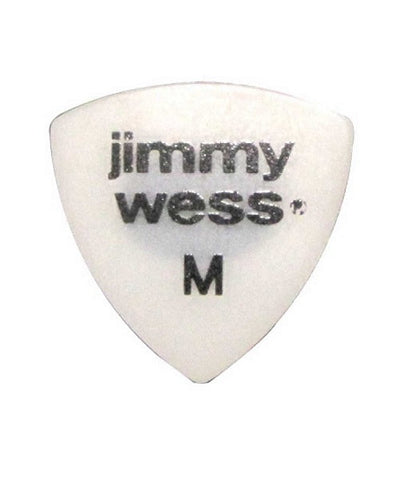 Jimmy Wess Púas Forma Escudo Medium con Lija JW-TR-M(50), Blanco (Paquete con 50 pzas)