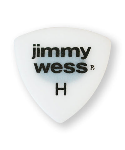Jimmy Wess Púas Forma Escudo Heavy con Lija JW-TR-H(50), Blanco (Paquete con 50 pzas)