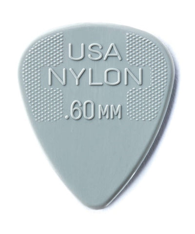 Dunlop Púas Nylon Standard 44B.60(36) .60mm, Gris Claro con 10 piezas