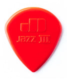 Dunlop Púas Jazz III Nylon 47R3N(24) 1.38mm, Rojo con 10 piezas