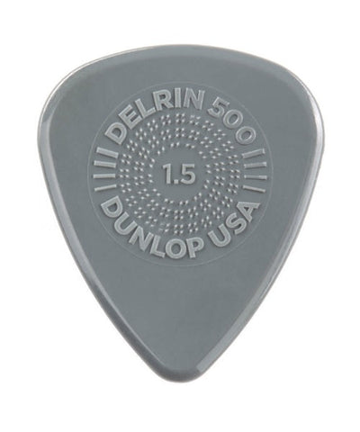 Dunlop Púas Prime-Grip Delrin 500 450B1.50(36) 1.50mm, Gris con 10 piezas
