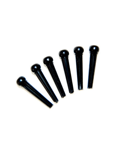 Jimmy Wess Botones GBP-P para Puente de Guitarra Acústica Plástico Negro/Blanco con 6 pzas