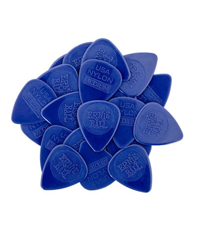 Ernie Ball Púas Nylon Injection Molded 9131(50) Medium Azul Marino con 10 piezas
