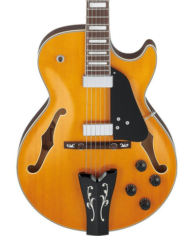 “Exclusiva en Repertorio Wagner Online” Ibanez Guitarra Eléctrica Ámbar Antiguo GB10EM-AA, George Benson