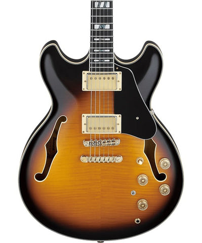 "Exclusiva en Repertorio Wagner Online" Ibanez Guitarra Eléctrica Amarillo Antiguo/Sombreado Negro JSM10-VYS con Estuche, John Scofield