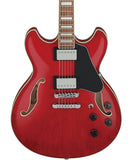 Ibanez Guitarra Eléctrica Rojo Transparente AS73-TCD, Serie Artcore