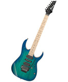 Ibanez Guitarra Eléctrica RG470AHM-BMT Entintado Verde/Sombreado Azul, Serie RG