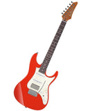 “Exclusiva en Repertorio Wagner Online” Ibanez Guitarra Eléctrica Rojo Bermellon AZ2204NW-VR con Estuche, Serie AZ Prestige