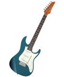 "Exclusiva en Repertorio Wagner Online" Ibanez Guitarra Eléctrica Turquesa AZ2203N-ATQ con Estuche, Serie Azes Prestige
