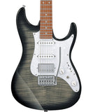 Ibanez Guitarra Eléctrica Negro Transparente/Sombreado Negro AZ22S1F-TKS, Serie Azes