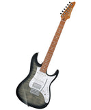 Ibanez Guitarra Eléctrica Negro Transparente/Sombreado Negro AZ22S1F-TKS, Serie Azes