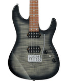 Ibanez Guitarra Eléctrica Negro Transparente/Sombreado Negro AZ24S1F-TKS, Serie AZ Standard
