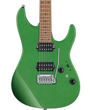 “Exclusiva en Repertorio Wagner Online” Ibanez Guitarra Eléctrica Verde Manzana Metálico AZ2402-AGM con Estuche, Serie AZ Prestige
