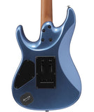 Ibanez Guitarra Eléctrica Azul Metálico AZ42P1-PBE con Funda, Serie AZ Premium