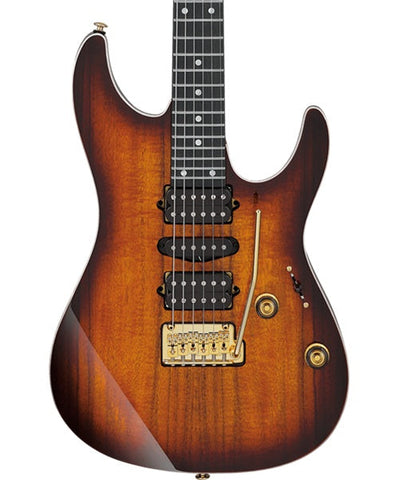 “Exclusiva en Repertorio Wagner Online” Ibanez Guitarra Eléctrica Entintado Café/Sombreado Café AZ47P2K-DEB con Funda, Serie AZ Premium