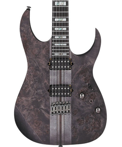 "Exclusiva en Repertorio Wagner Online" Ibanez Guitarra Entintado Negro Mate RGT1221PB-DTF con Funda, Serie RG Premium