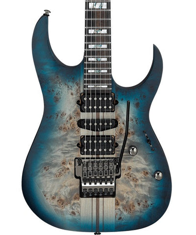 Ibanez Guitarra Eléctrica Natural Sombreado Azul/Negro RGT1270PB-CTF con Funda, Serie Premium