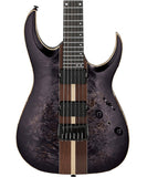 “Exclusiva en Repertorio Wagner Online” Ibanez Guitarra Eléctrica Entintado Negro Mate RGA21P1PB-DRL con Funda, Serie RGA Premium