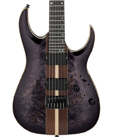 “Exclusiva en Repertorio Wagner Online” Ibanez Guitarra Eléctrica Entintado Negro Mate RGA21P1PB-DRL con Funda, Serie RGA Premium