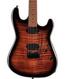 "Exclusiva en Repertorio Wagner Online" Sterling by Music Man Guitarra Eléctrica ST-SABRE-CBB-M2-WB Entintado Café/Sombreado Negro con Funda, Sabre